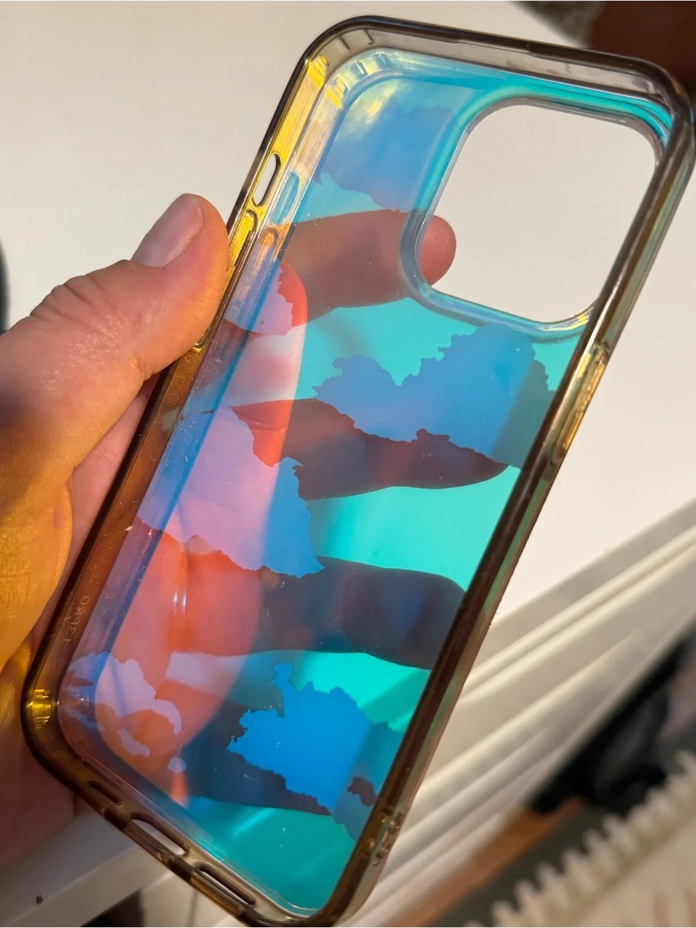 iPhone 13 Pro phone case - clear cloud design